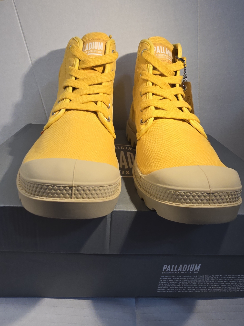 Palladium Women Yellow Canvas Lace-up boots/sneakers - Picture 4 of 9